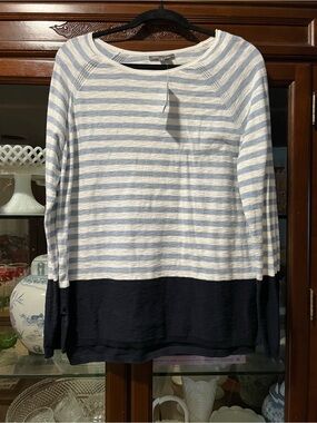 NWT Vince 100% cotton striped sweater